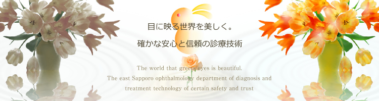 目に映る世界を美しく。確かな安心と信頼の診療技術の東札幌眼科